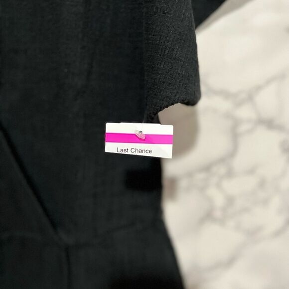 MADEWELL BLACK CROSS-FRONT FLUTTER-SLEEVE FIT & FLARE MINI DRESS - Picture 5 of 7